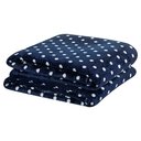 Ver imagem 1 de Cobertor Celine Casal Padrão Manta Flannel Mantinha Bolinhas - Azul Marinho