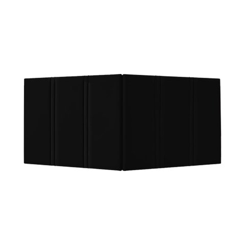 Cabeceira Box Casal Duana Painel Estofado Dobrável para Quarto Fixação Parede - Preto