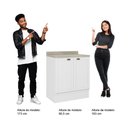 Ver imagem 6 de Balcão Bella Mdf 2 Portas Branco 80cm Carraro