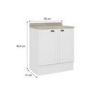 Ver imagem 2 de Balcão Bella Mdf 2 Portas Branco 80cm Carraro