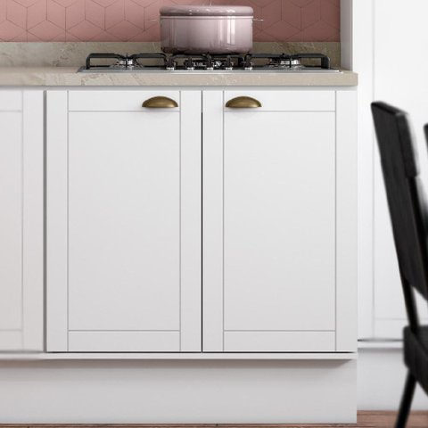 Balcão Bella Mdf 2 Portas Branco 80cm Carraro