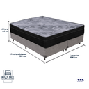 Ver imagem 3 de Cama Box e Colchão Airtech Pampa Molas Ensacadas Queen Ortobom: Cinza