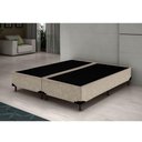 Ver imagem 2 de Cama Box Blindado Casal Bipartido Xerife Móveis Suede Bege 40x138x188