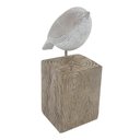 Ver imagem 1 de Passaro Decorativo em Resina Branco 11,5cm X 8,5cm X 21,5cm
