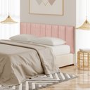 Ver imagem 3 de Cabeceira Estofada Cama Box Casal Queen - 1 Módulo 60x20cm Veludo Rosa
