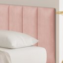 Ver imagem 5 de Cabeceira Estofada Cama Box Casal Queen - 1 Módulo 60x20cm Veludo Rosa