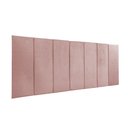 Ver imagem 1 de Cabeceira Estofada Cama Box Casal Queen - 1 Módulo 60x20cm Veludo Rosa