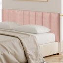 Ver imagem 2 de Cabeceira Estofada Cama Box Casal Queen - 1 Módulo 60x20cm Veludo Rosa