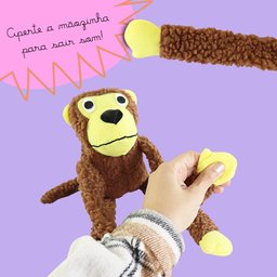 Macaco Mordedor de Brinquedo para Pet Grande - 6