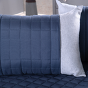 Ver imagem 2 de Peseira de Cama Queen - Kit 5 Pçs com Almofadas Cheias: Azul