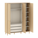 Ver imagem 5 de Guarda-Roupa Premium 3 Portas em Madeira e Palinha Natural | Linha Paglia | Marca Quater
