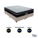 Ver imagem 3 de Cama Box Bipartido Queen Bege e Colchão Elegant Superpocket Molas Ensacadas Ortobom