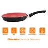 Frigideira de Indução Revestimento Antiaderente Cerâmica 24cm Preto e Vermelho - Lyor 5217 - 2