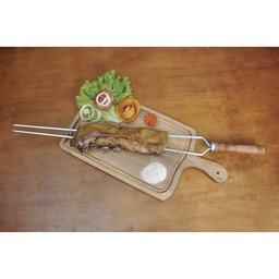 Espeto Alumínio Duplo para Churrasco 80cm - 3