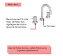 Ver imagem 5 de Torneira de Banheiro Misturador Link Deca Cromado 1877.C.LNK