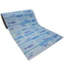 Ver imagem 1 de Tapete Passadeira Capacho Emborrachada Antiderrap. 0,65x1,00 Peixe Azul