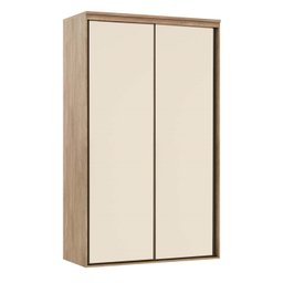 Guarda Roupa Solteiro 2 Portas de Correr MDF 138 cm Lotus Belmax:Carvalho/Off White - 2