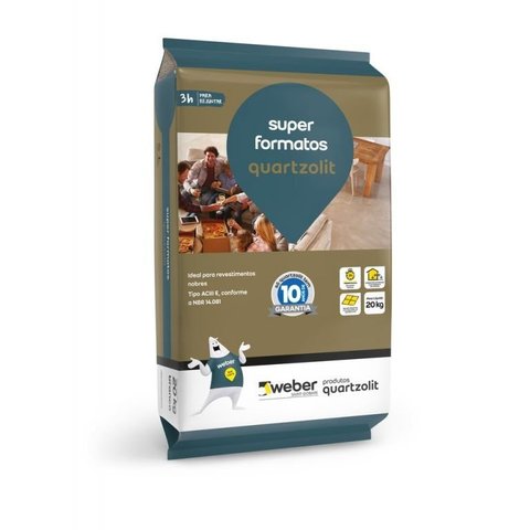Argamassa Super Formatos AC3-E - Quartzolit 20kg BRANCA