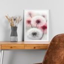 Ver imagem 2 de Quadro Flores Dente de Leão Soft 24x18cm - com Vidro:moldura Branca