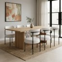 Ver imagem 1 de Cadeira Sala de Jantar Margara Kit 6 Base em Aço Preto PU D03 - D'Rossi