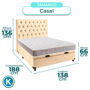 Ver imagem 3 de Cama + Bau Blindado e Colchão D33 Casal - D33 Inducol + Cabeceira