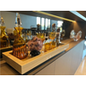Bandeja Decorativa Vidro Branco para Sala Bar Cozinha Luxo - 1