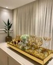Ver imagem 3 de Bandeja Dourada Espelhada Luxo Decoração 40x25