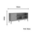 Ver imagem 2 de Rack Bancada P/ Tv até 55 Pol Mb 1056 C/ 1 Porta 136cm Mel - Movelbento