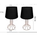 Ver imagem 1 de Kit de 2 Abajures Mini Torre Aramado Mais Cúpula Tecido Cabeceiras