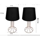 Ver imagem 2 de Kit de 2 Abajures Mini Torre Aramado Mais Cúpula Tecido Cabeceiras