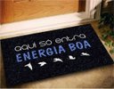 Ver imagem 1 de Tapete Capacho Aqui So Entra Energia Boa 60x40 Decoração Lar