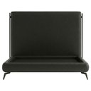 Ver imagem 2 de Cama Queen Nami com Cabeceira Parise Estofada Madeira e Ferro Preto