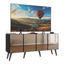 Ver imagem 1 de Rack Tv até 50 Polegadas 4 Portas Retrô com Espelhos Multimóveis Mp1082 Preto