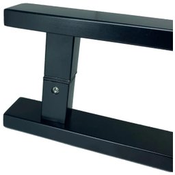 Puxador Inox Porta 1 Metro Pivotante Madeira e Vidro Preto - 3