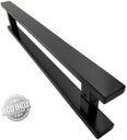 Ver imagem 2 de Puxador Inox Porta 1 Metro Pivotante Madeira e Vidro Preto