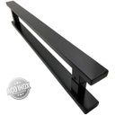 Ver imagem 2 de Puxador Inox Porta 1 Metro Pivotante Madeira e Vidro Preto