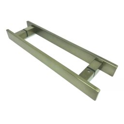 Puxador Inox Porta 1,2 metros Pivotante Madeira e Vidro Ouro Velho - 2