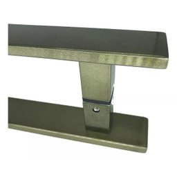 Puxador Inox Porta 1,2 metros Pivotante Madeira e Vidro Ouro Velho - 3