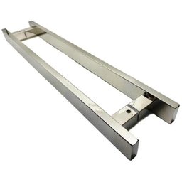 Puxador Inox Porta 2 Metros Pivotante Madeira e Vidro Polido - 2