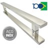 Puxador Inox Porta 2 Metros Pivotante Madeira e Vidro Polido - 1