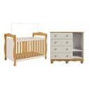 Ver imagem 2 de Quarto de Bebê Berço 3 em 1 e Cômoda 4 Gavetas 100% MDF Nina Espresso Móveis Bege/Off White/Amê