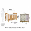 Ver imagem 3 de Quarto de Bebê Berço 3 em 1 e Cômoda 4 Gavetas 100% MDF Nina Espresso Móveis Bege/Off White/Amê
