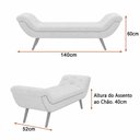 Ver imagem 4 de Puff Recamier 140cm Awa Courino Caramelo - Sallar Home