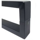 Ver imagem 3 de Puxador U Inox Porta 1,2 Metros Pivotante Madeira e Vidro Preto