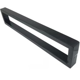 Puxador U Inox Porta 1,2 Metros Pivotante Madeira e Vidro Preto - 1