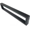 Puxador U Inox Porta 1 Metro Pivotante Madeira e Vidro Preto - 1