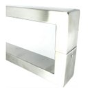 Ver imagem 3 de Puxador U Inox Porta 1 metro Pivotante Madeira e Vidro Escovado
