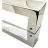 Puxador U Inox Porta 1,8 Metros Pivotante Madeira e Vidro Polido - 3
