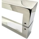 Ver imagem 3 de Puxador U Inox Porta 1,2 Metros Pivotante Madeira e Vidro Polido