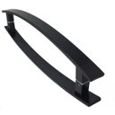 Ver imagem 1 de Puxador Curvo Inox Porta 1 Metro Pivotante Madeira e Vidro Preto